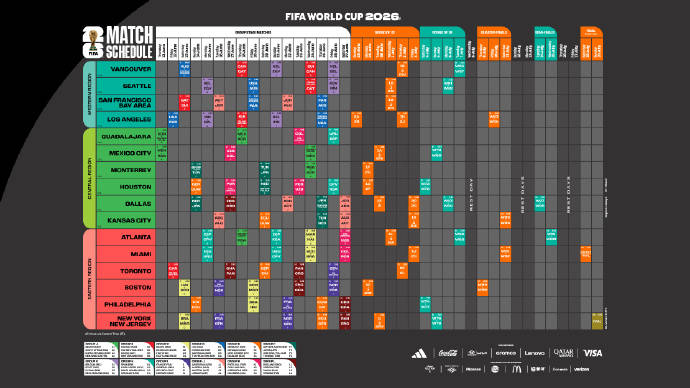 2026世界杯赛程：6月12日3点揭幕战 中国观众上午看球