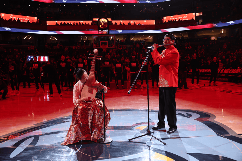 NBA第15届新春贺岁活动 中国年味闪耀球场